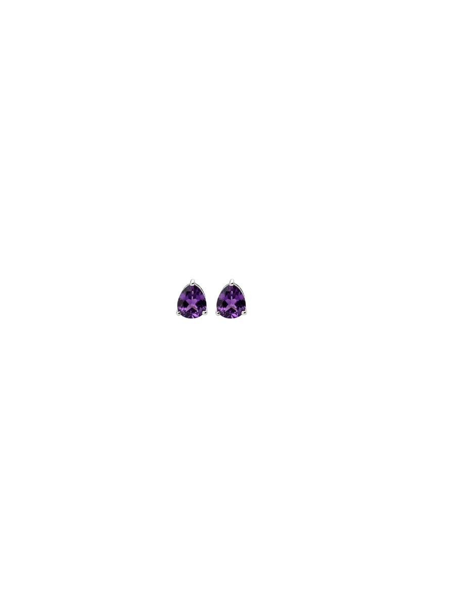 1.50ct Amethyst 18K Gold Dainty Stud Earrings