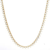 17.82cts Diamond 14K Gold Tennis Necklace