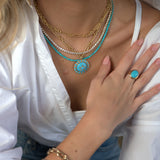 Turquoise 14K Gold Cocktail Ring