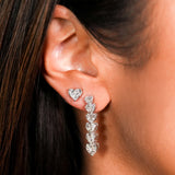 1.00ct Diamond 18K Gold Heart Shaped Stud Earrings
