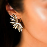 1.91ct Diamond 14K Gold Firework Statement Earrings