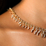 4.56ct Diamond 14K Gold Statement Necklace