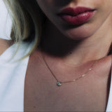 0.22ct Diamond 14K Gold Solitaire Necklace