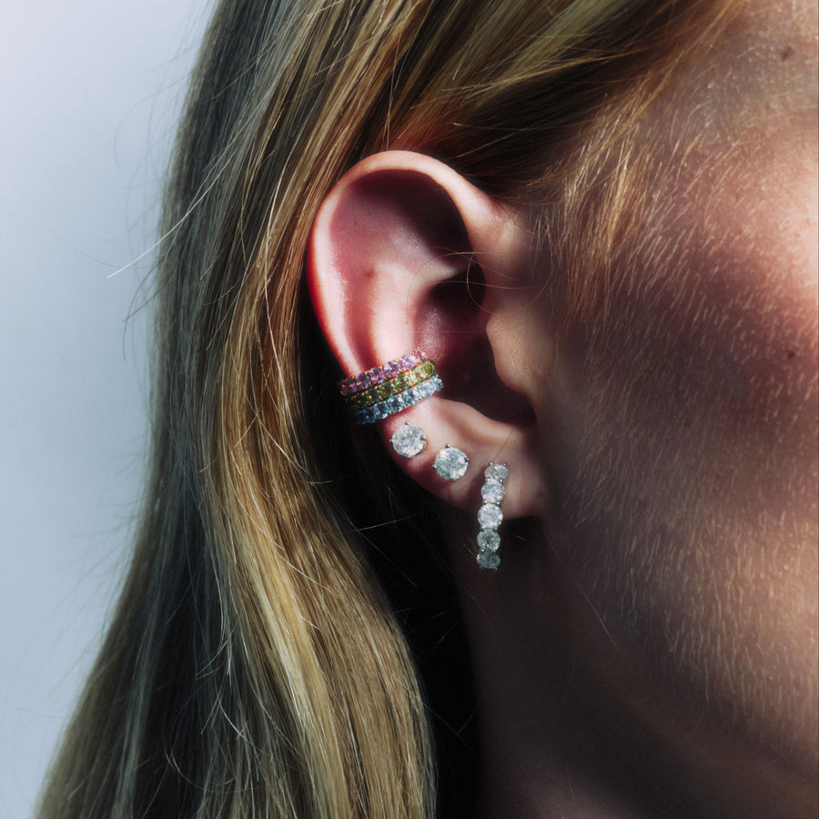 2.00ct Diamond 14K Gold Hoop Earrings