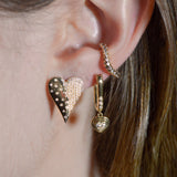 0.53ct Diamond 14K Heart Earrings
