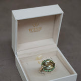 13.15ct Green Amethyst Tsavorita 18K Gold Ring