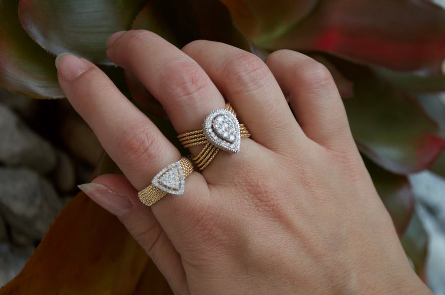 1.44ct Diamond 14K Pear Ring