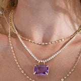 Amethyst 18K Gold Statement Pendant