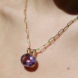 29.85cts Amethyst 18K Gold Pendant