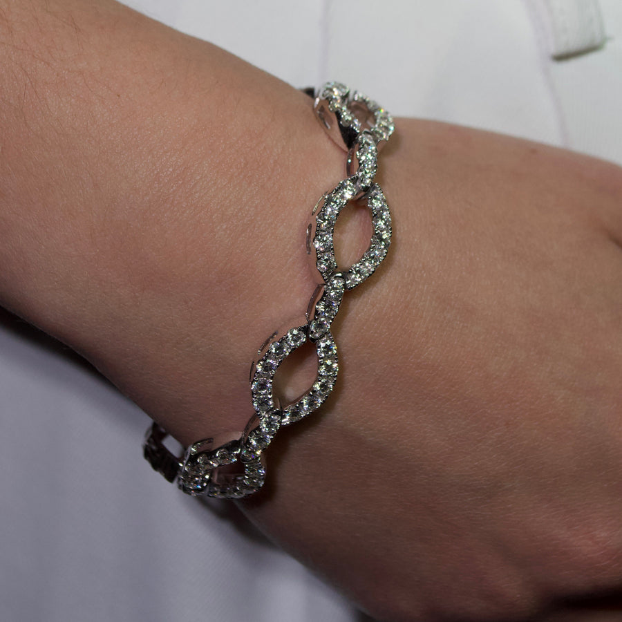 9.6ct Diamond 18K Gold Multi Bangle Bracelet