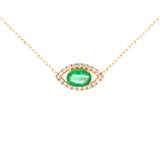 1.62ct Diamond 18K Gold Eye Pendant Necklace