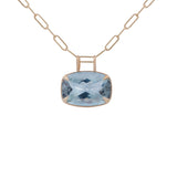 Prasiolita 18K Gold Statement Pendant