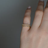 0.44ct Diamond 18K Gold Spiral Ring