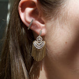 1.08ct Diamond 14K Gold Cascade Fringes Earrings