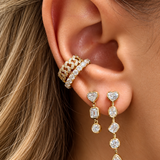 0.20ct Diamond 18K Gold Chain Ear Cuff