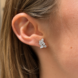 1.49ct Diamond 18K Gold Multi Shape Cluster Earrings