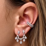 0.20ct Diamond 18K Gold Chain Ear Cuff