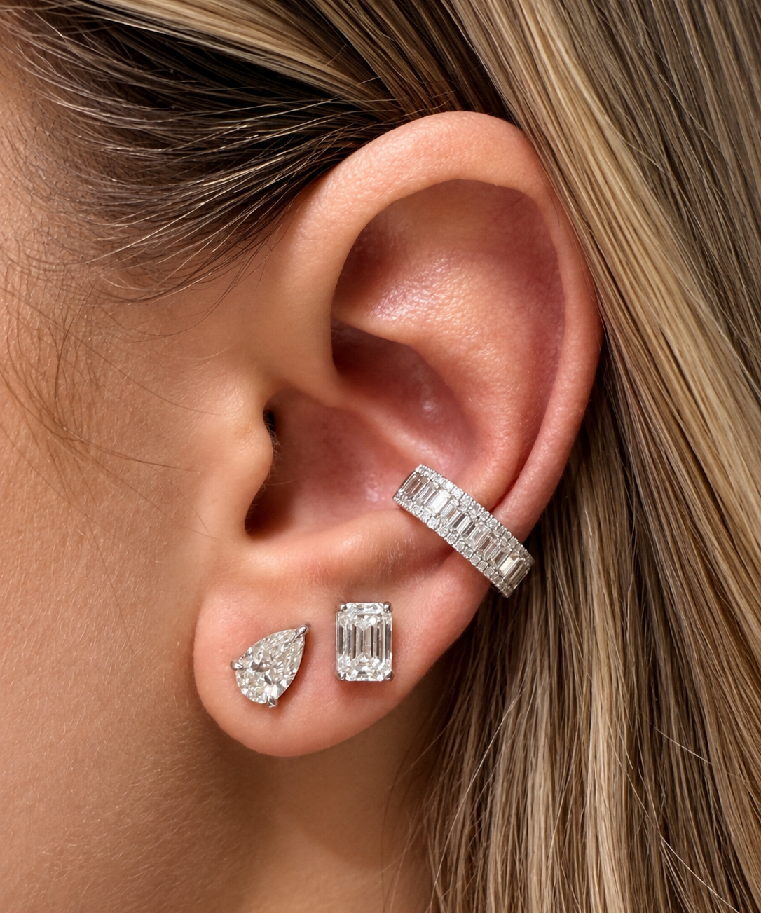 0.53ct Diamond 18K Gold Statement Ear Cuff