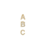 Personalized Diamond 18K Gold Single Dangle Earring