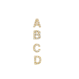 Personalized Diamond 18K Gold Single Dangle Earring