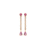 1.31cts Multi Tourmaline 14K Gold Drop Earrings