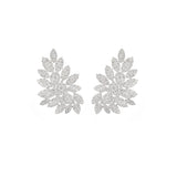 5.64ct Diamond 18K Gold Leaf Climber Earrings