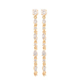 0.96ct Diamond 18K Gold Chain Drop Earrings