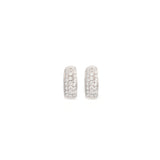0.44ct Diamond 18K Gold Chunky Pave Huggie Hoop Earrings
