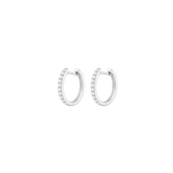 0.46ct Diamond 18K Gold Huggie Hoop Earrings