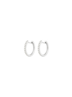 0.46ct Diamond 18K Gold Huggie Hoop Earrings