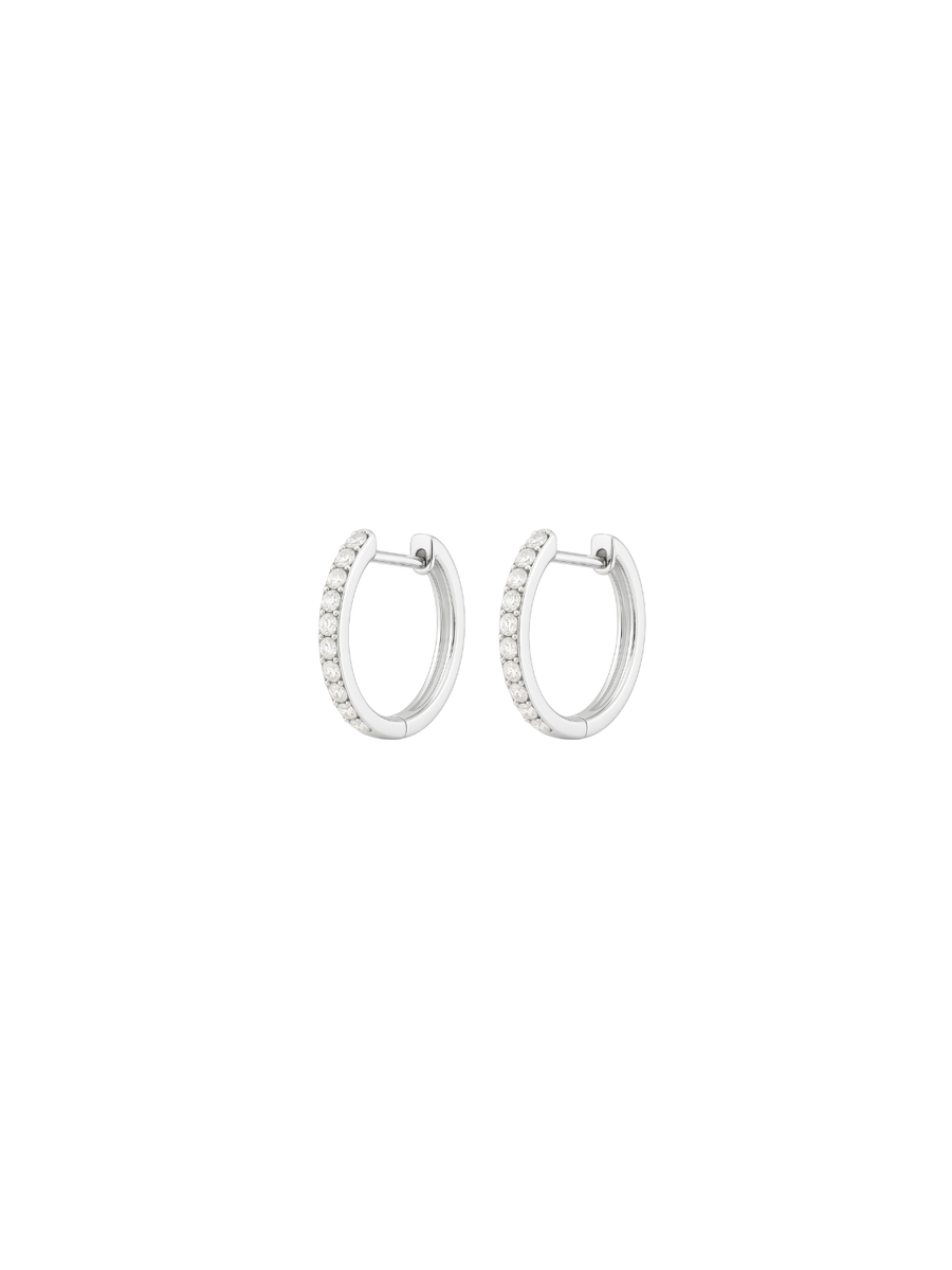0.46ct Diamond 18K Gold Huggie Hoop Earrings