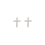 0.36ct Diamond 18K Gold Cross Stud Earrings