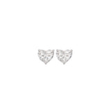 0.42ct Diamond 18K Dainty Heart Stud