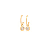 0.50ct Diamond 14K Gold Dangle Drop Huggie Hoop Earrings