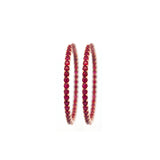 3.49ct Ruby 18K Gold Hoop Earring