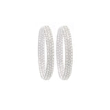 10.01ct Diamond 14K Gold Pave Hoop Earring