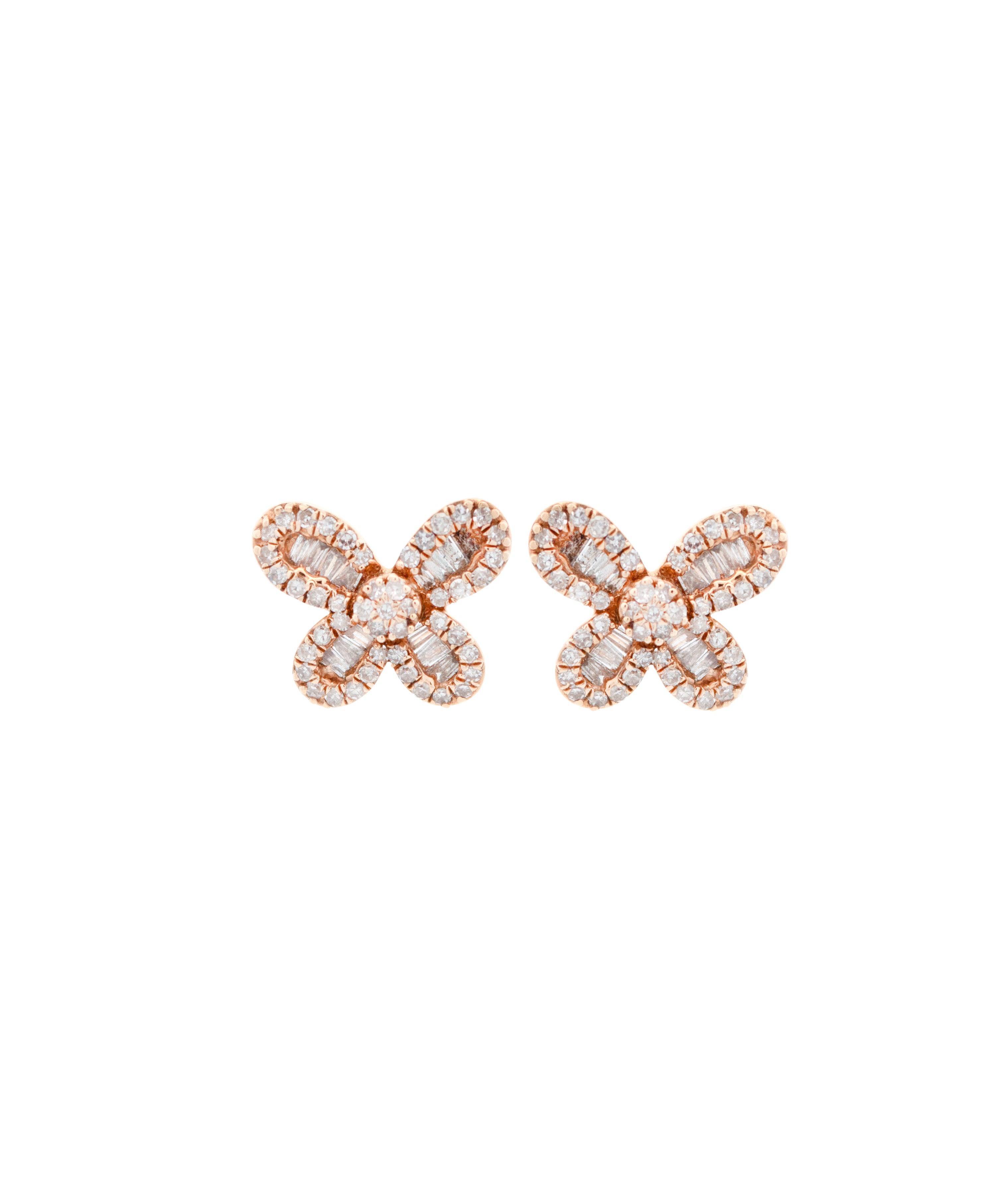 0.54ct Diamond 18K Gold Butterfly Earrings