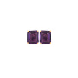 Amethyst 18K Gold Stud Earrings