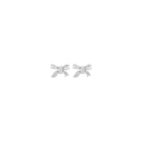 1.00ct Diamond 18K Gold Bow Earrings