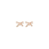 1.00ct Diamond 18K Gold Bow Earrings