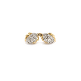 0.75ct Diamond 14K Gold Pave Stud Earrings
