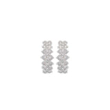 1.00ct Diamond 14K Gold Princess Bar Earrings