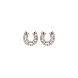 0.68ct Diamond 18K Gold Horseshoe Earrings