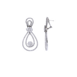 5.50ct Diamond 14K Gold Multi Layered Tear Drop Earrings