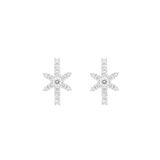 1.10ct Diamond 18K Gold Star Hoop Earrings