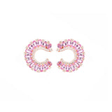 6.36ct Diamond Pink Sapphire 18K Gold Earrings