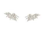 3.91ct Diamond 18K Gold Wing Climber Earrings
