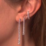 0.75ct Diamond 18K Gold Graduated Tennis Earrings