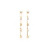 1.50ct Diamond 18K Gold Multi Shape Cascade Earrings
