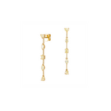 1.50ct Diamond 18K Gold Multi Shape Cascade Earrings
